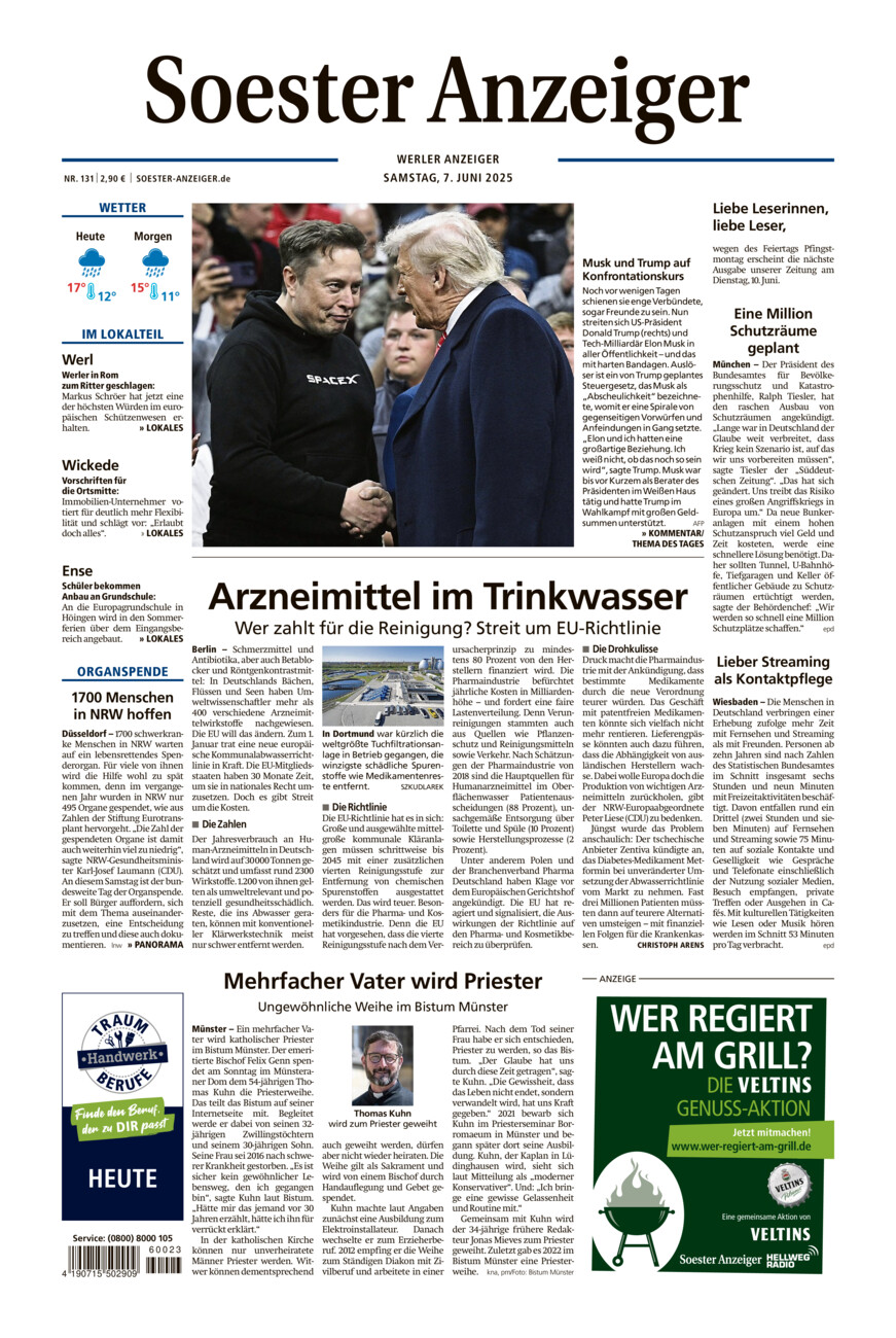 Soester Anzeiger Werl vom Samstag, 07.06.2025