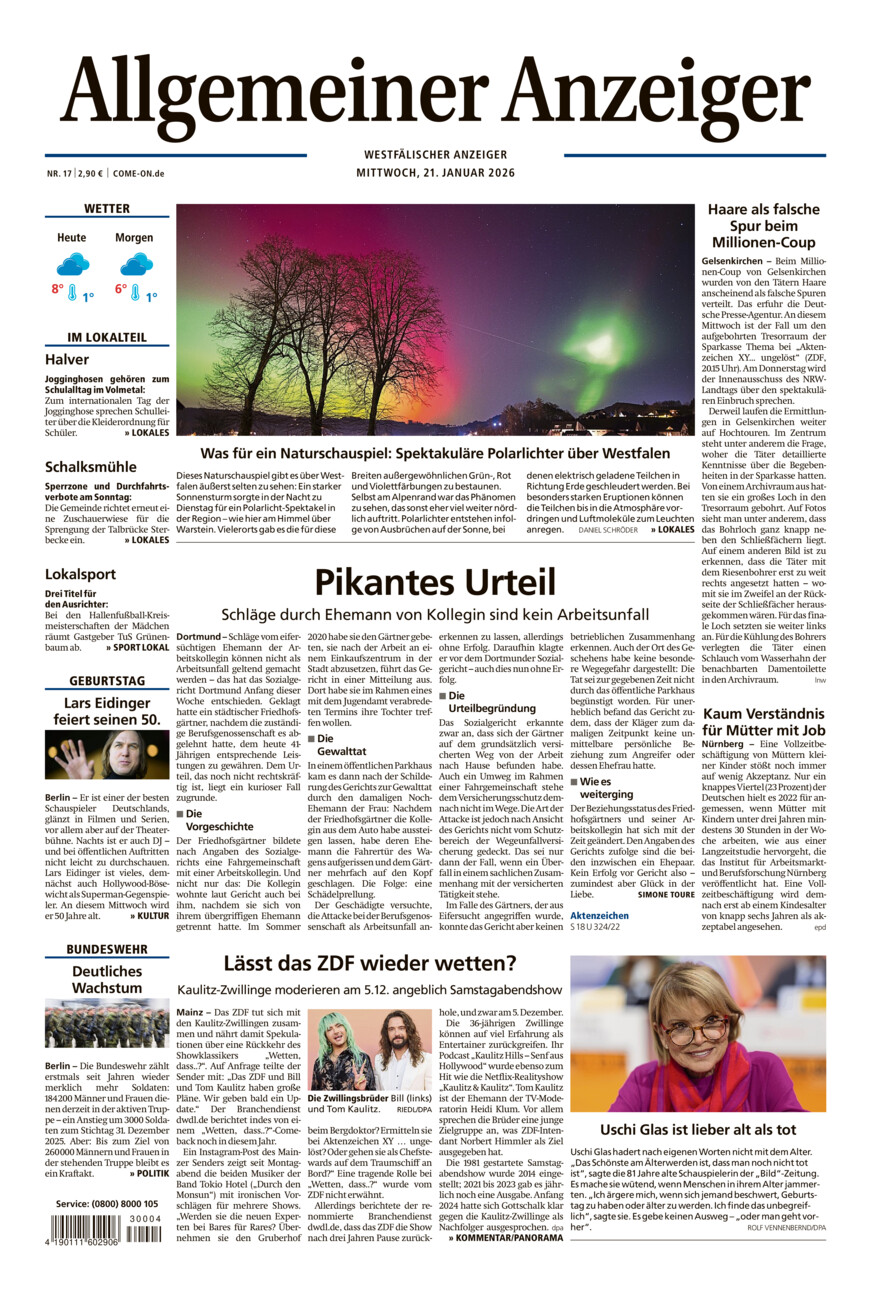 Allgemeiner Anzeiger vom Mittwoch, 21.01.2026