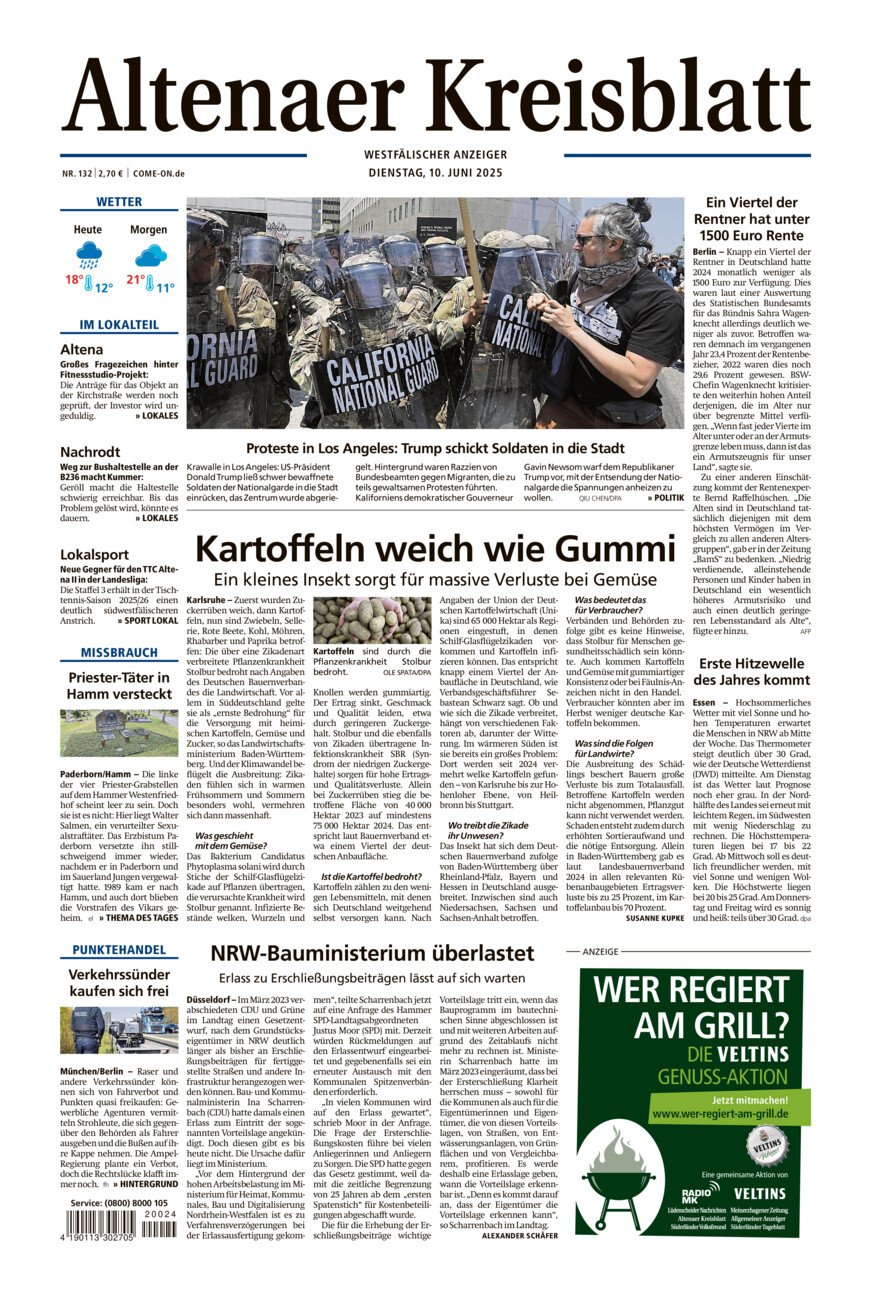 Altenaer Kreisblatt vom Dienstag, 10.06.2025